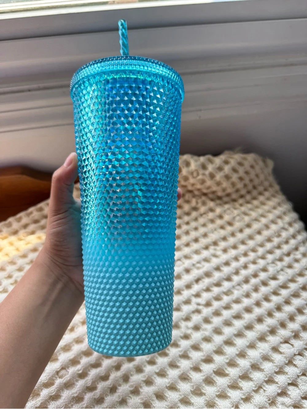 Starbucks Textured Turquoise 24oz Studded Tumbler